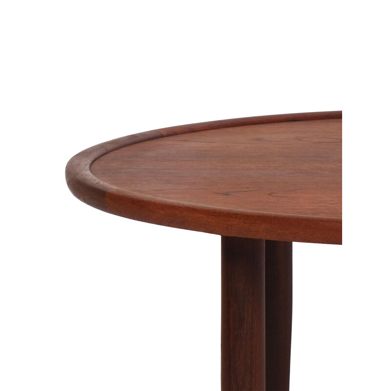 Vintage coffee table round in teak 1960s