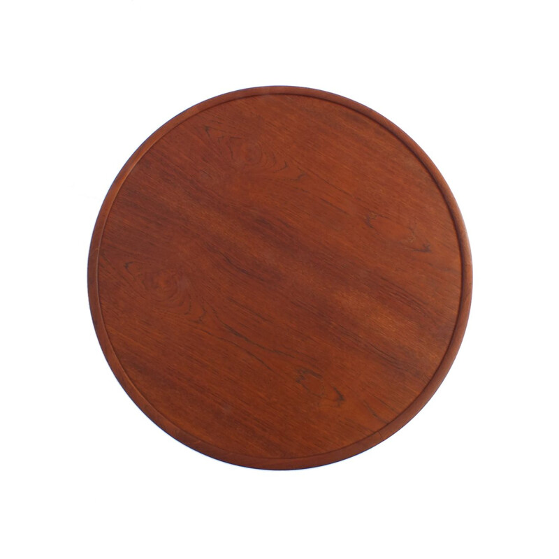 Vintage coffee table round in teak 1960s