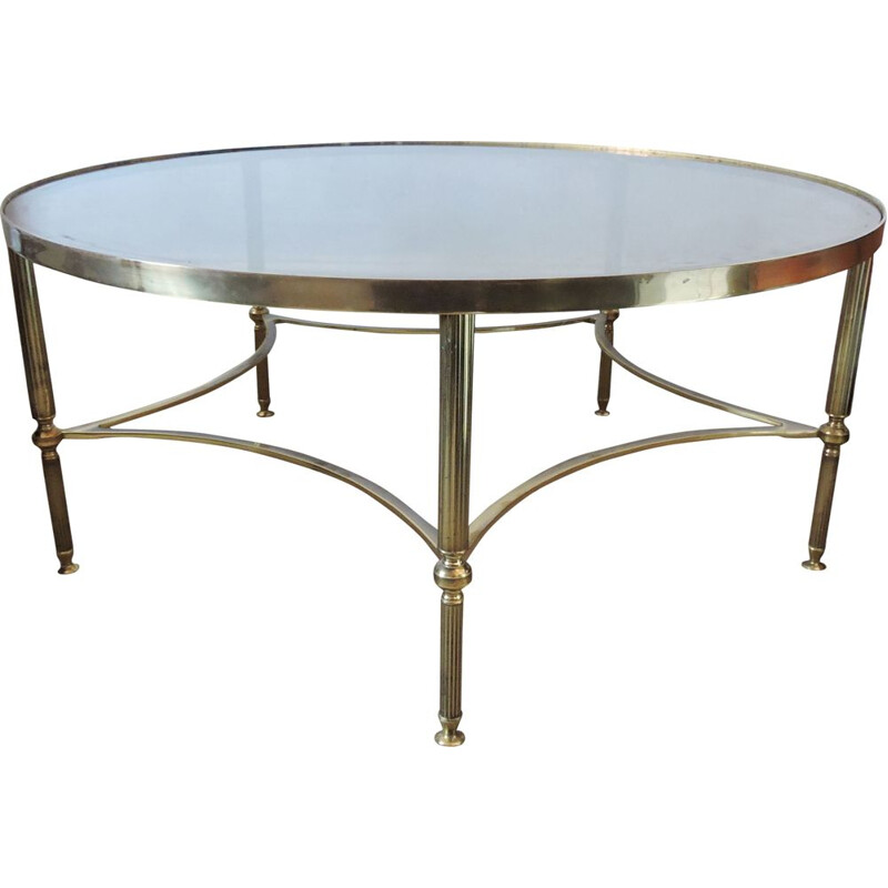 Vintage coffee table with brass details,1950 