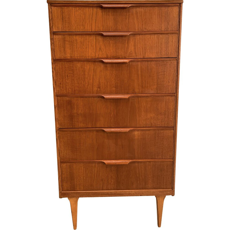 Vintage teak chest of drawers by Frank Guille 1960s