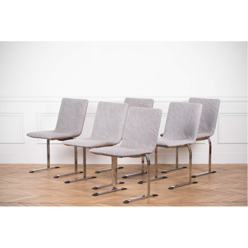 Set of 12 Inlay chairs by Giovanni Offredi for Saporiti