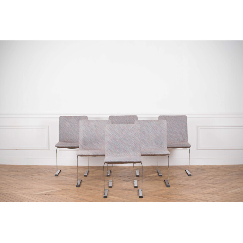 Set of 12 Inlay chairs by Giovanni Offredi for Saporiti
