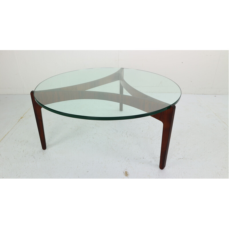 Vintage rosewood coffee table by Sven Ellekaer