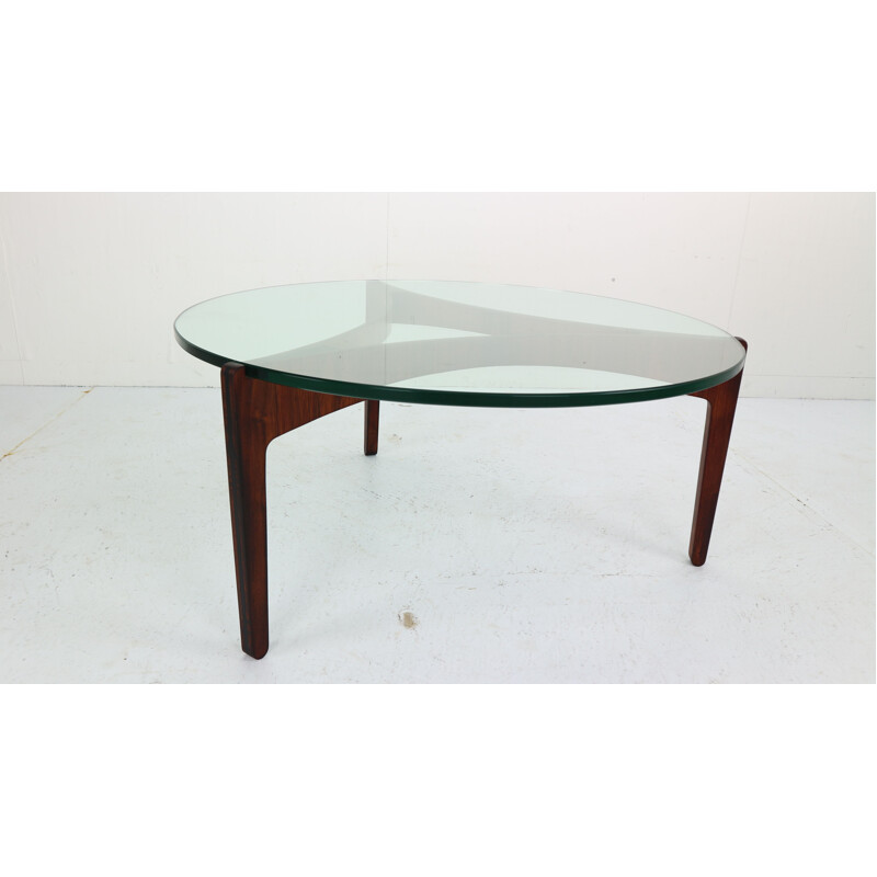 Vintage rosewood coffee table by Sven Ellekaer