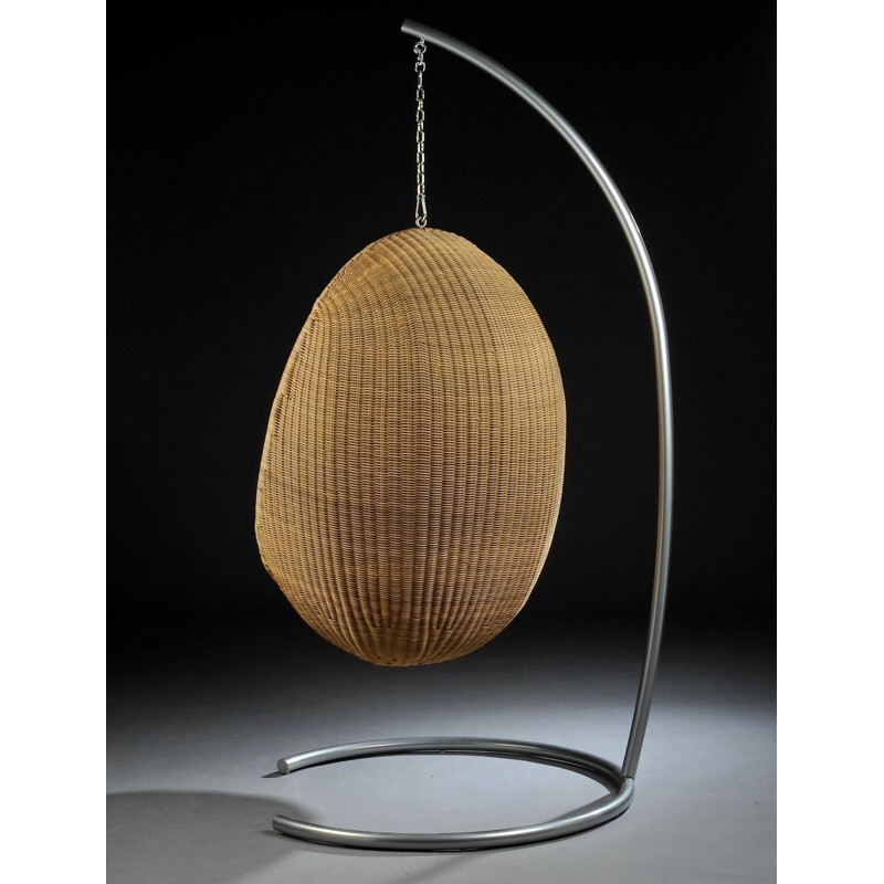 Vintage rattan Egg chair by Nanna Ditzel