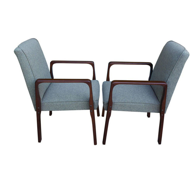 Pair of vintage wooden armchairs, Germany 1970