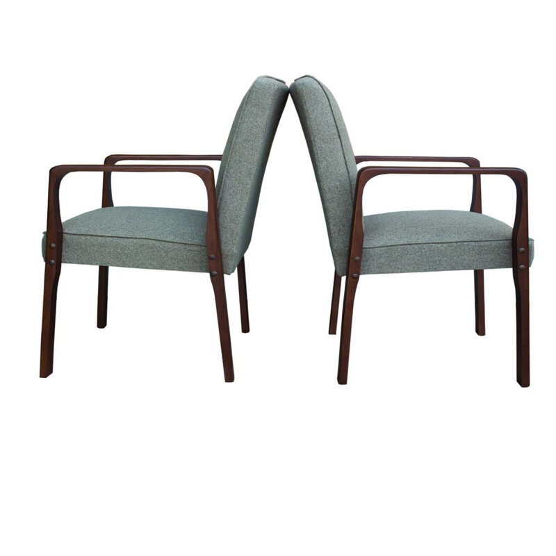 Pair of vintage wooden armchairs, Germany 1970