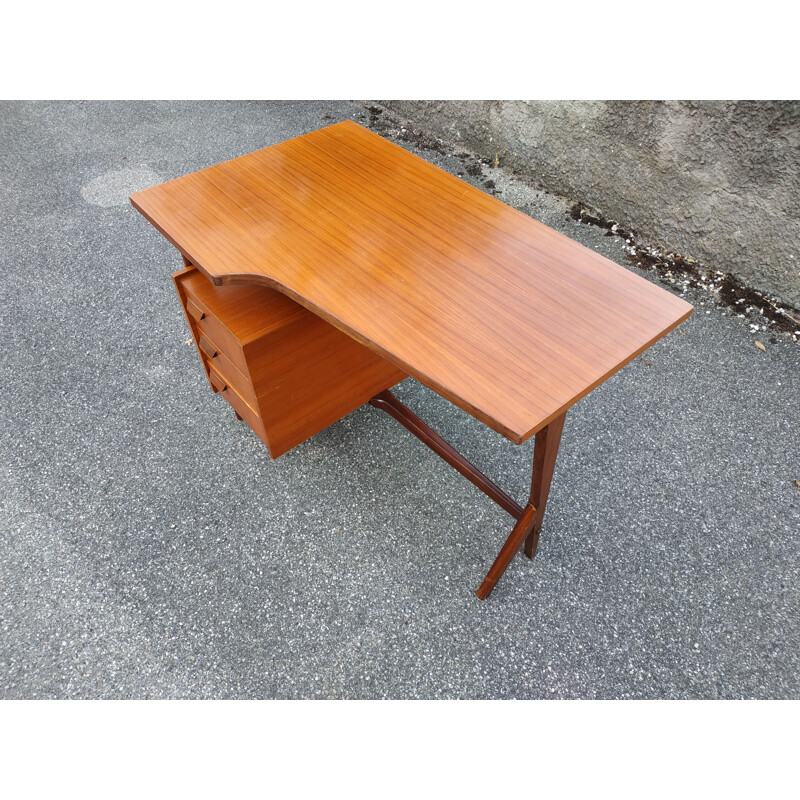 Bureau vintage forme libre en bois