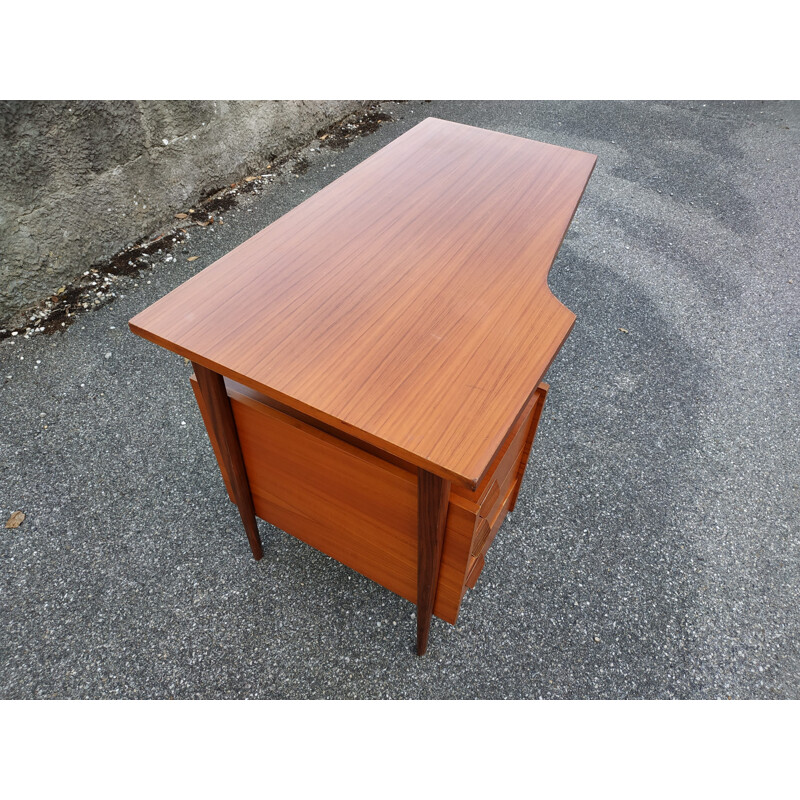 Vintage free form desk in wood