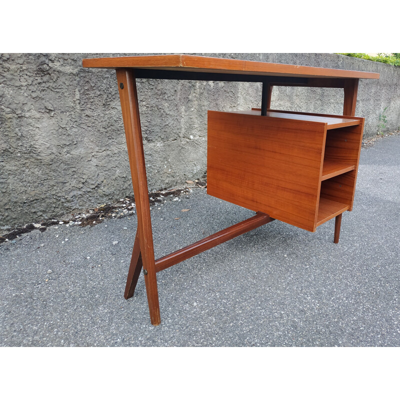 Bureau vintage forme libre en bois