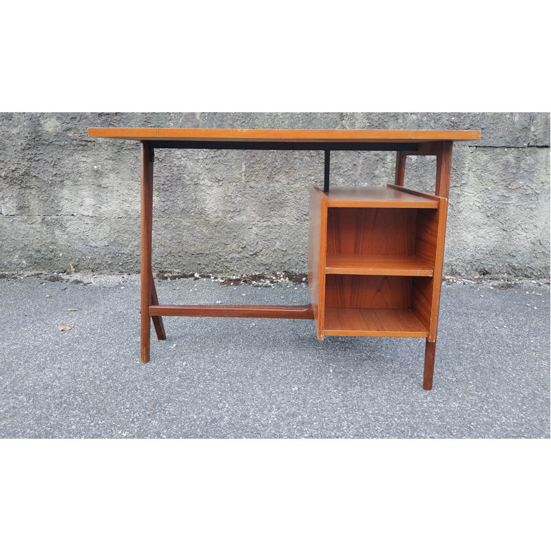 Bureau vintage forme libre en bois