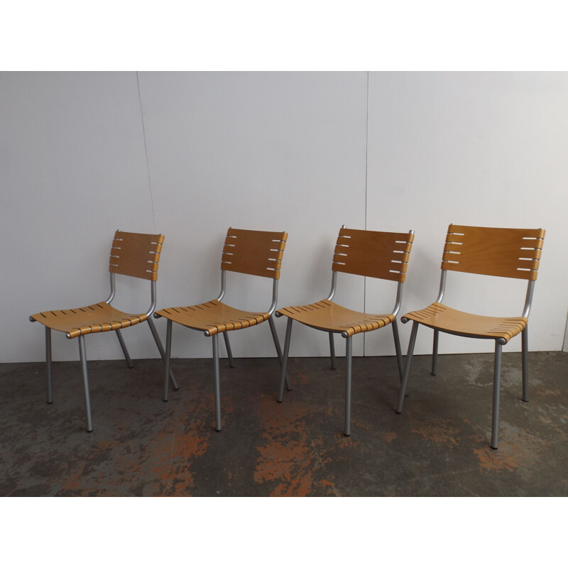 Conjunto de 4 cadeiras de jantar bege de Ruud Jan Kokke