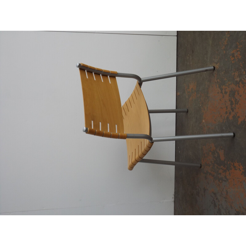 Set aus 4 beigen Esszimmerstühlen von Ruud Jan Kokke
