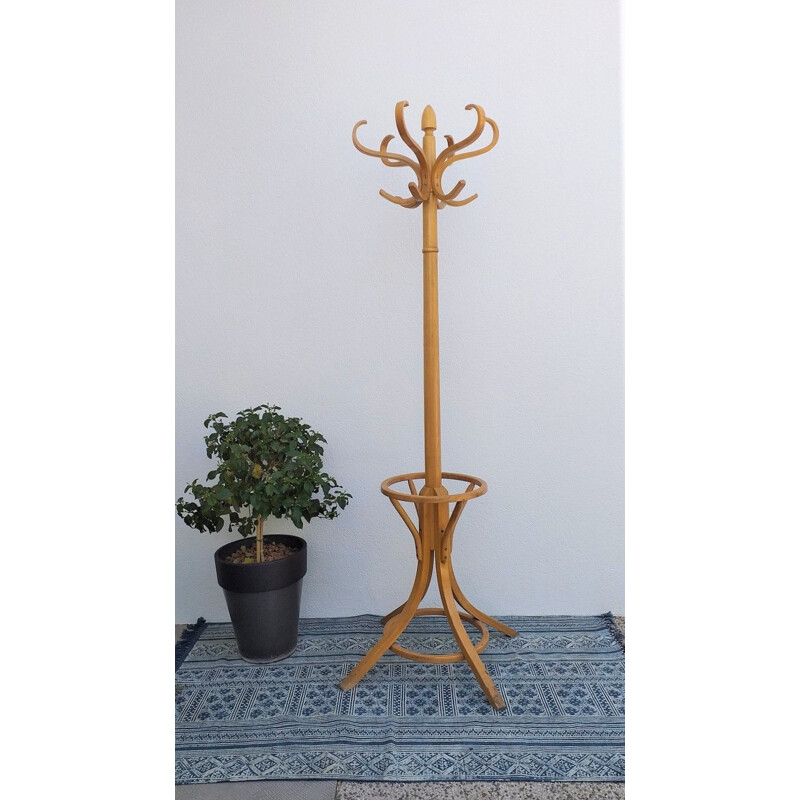 Vintage wooden coat rack