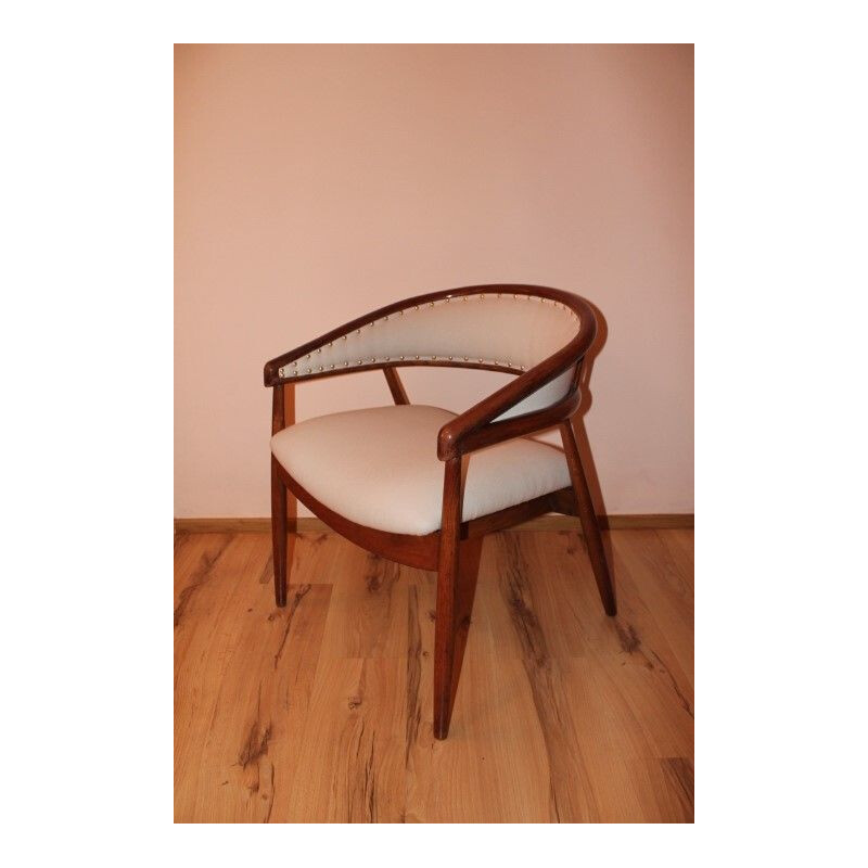 Pair of vintage B3300 chairs in beech and fabric