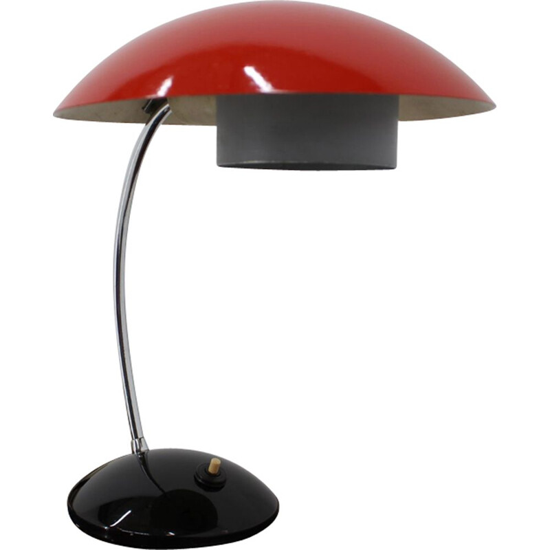 Vintage lacquered metal table lamp, Czechoslovakia 1960