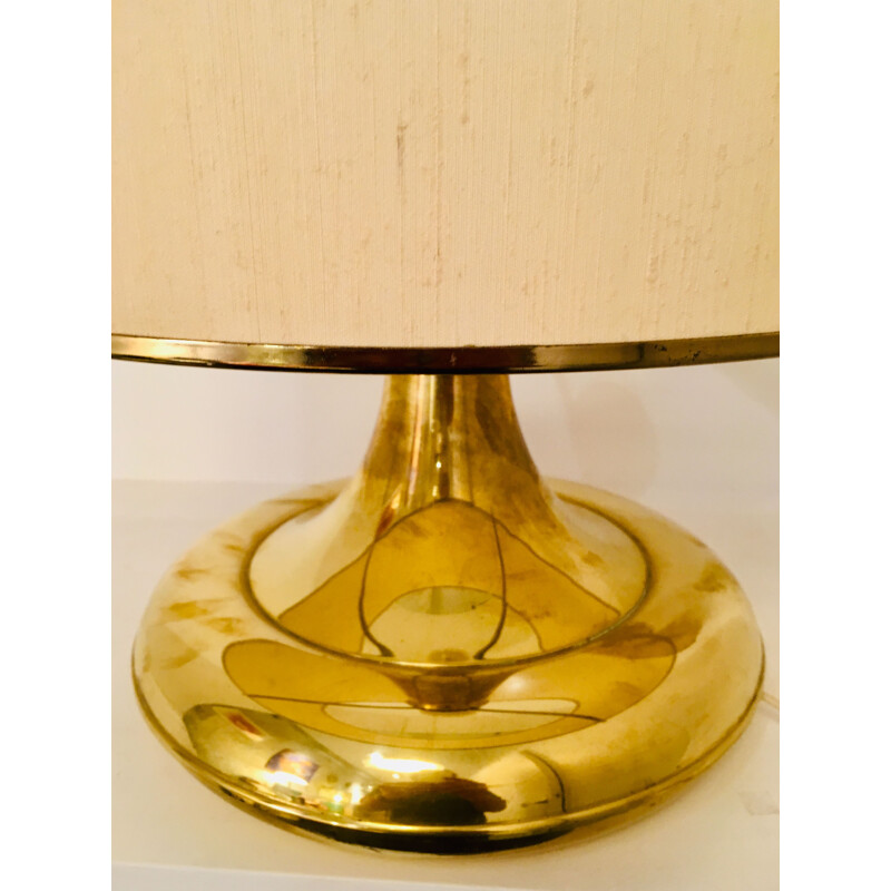 Lampe de table vintage en laiton doré 
