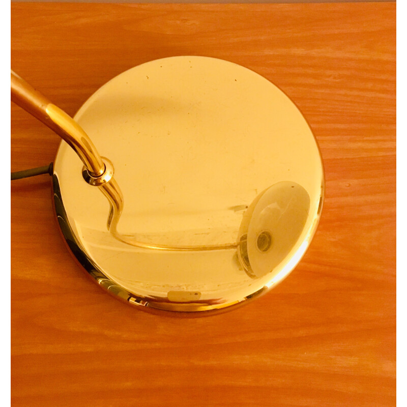 Lampe de bureau vintage en laiton doré 