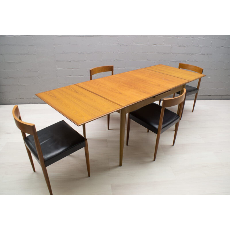 Scandinavische vintage teakhouten tafel