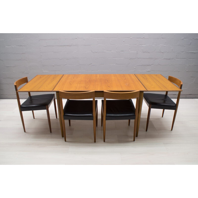 Ausziehbarer skandinavischer Vintage-Tisch aus Teakholz