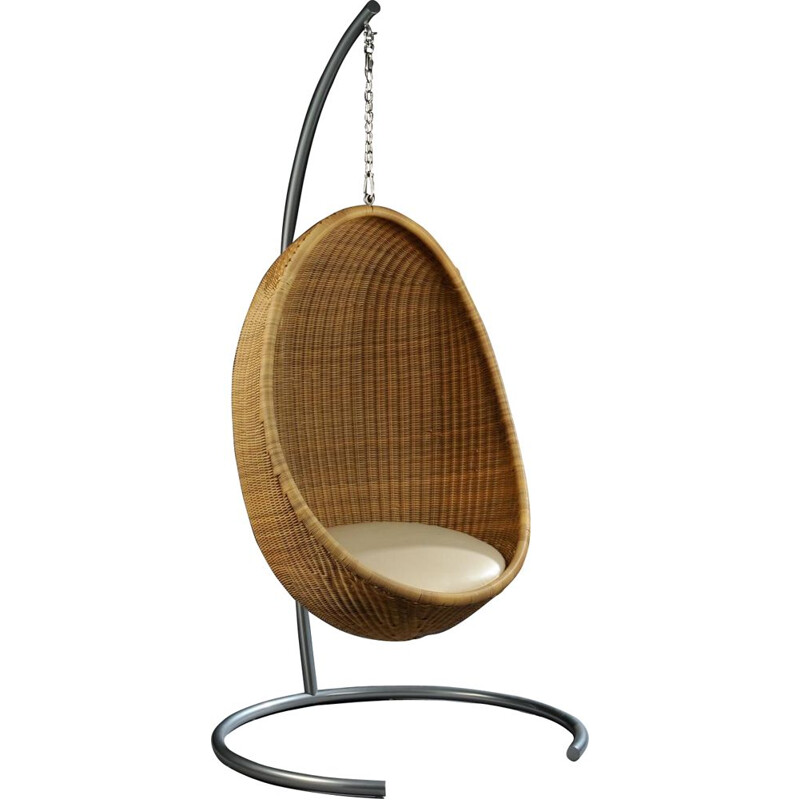 Vintage rattan Egg chair by Nanna Ditzel