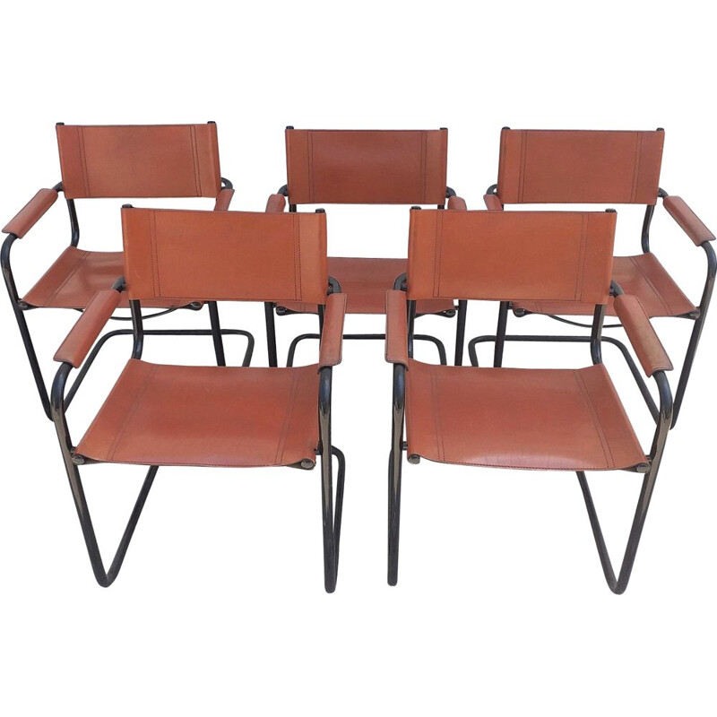 Set of 5 vintage Cantilever chairs by Mart Stam