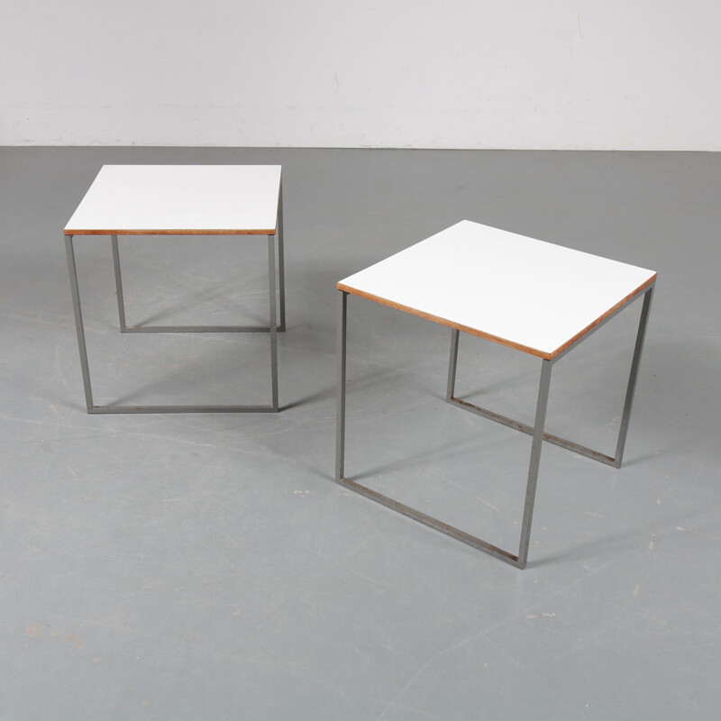 Vintage pair of side tables by Pastoe,Netherlands,1960