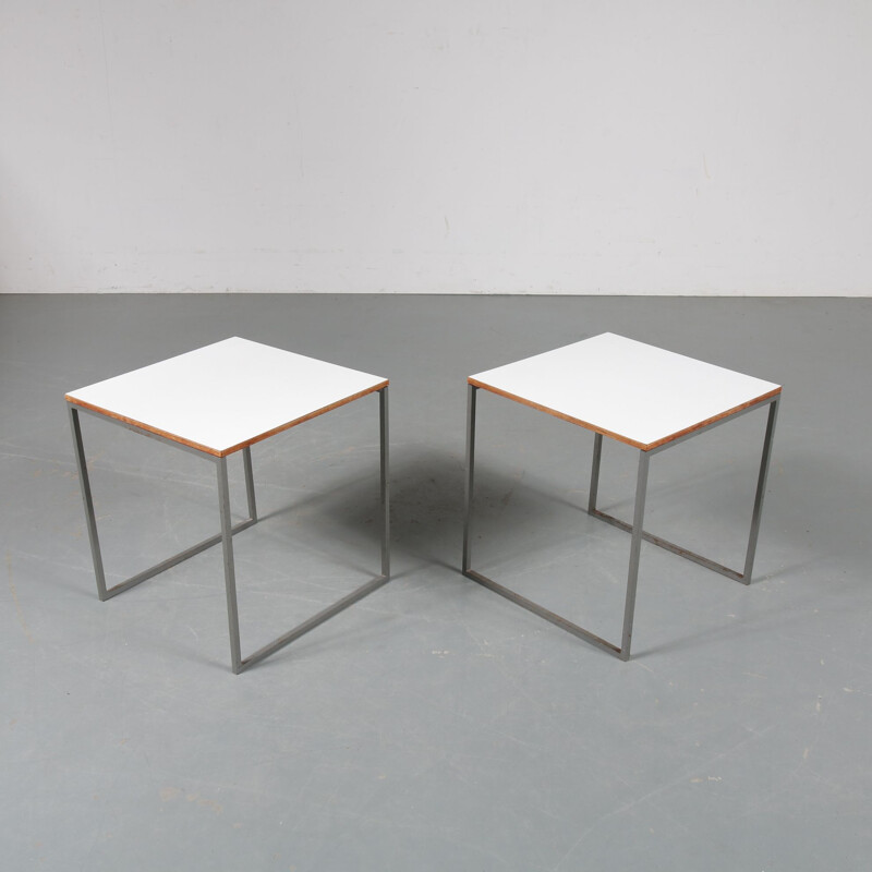 Vintage pair of side tables by Pastoe,Netherlands,1960