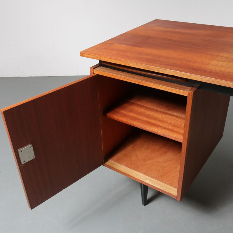 Vintage Dutch desk in teak fom Netherlands,1950 