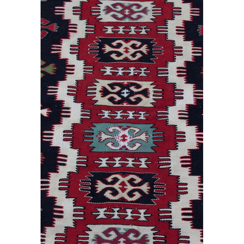 Ensemble de 4 tapis vintage Kilim en laine, Tchécoslovaquie 1960