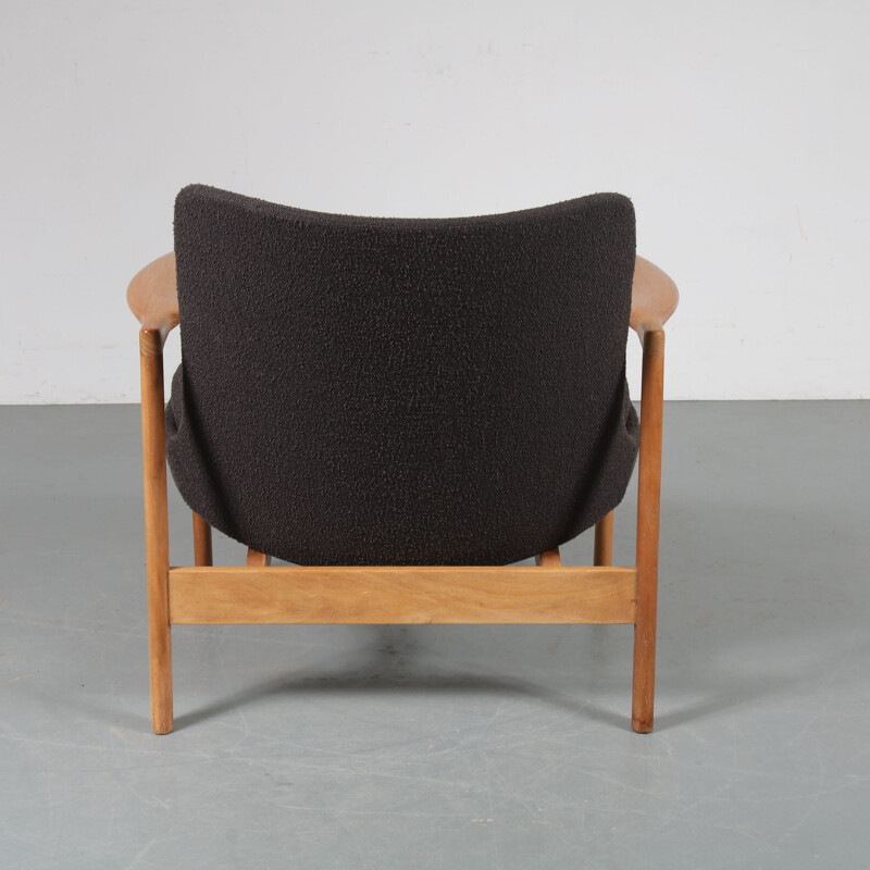 Vintage lounge chair by Ib Kofod Larsen for Fröscher KG Germany 1960s 