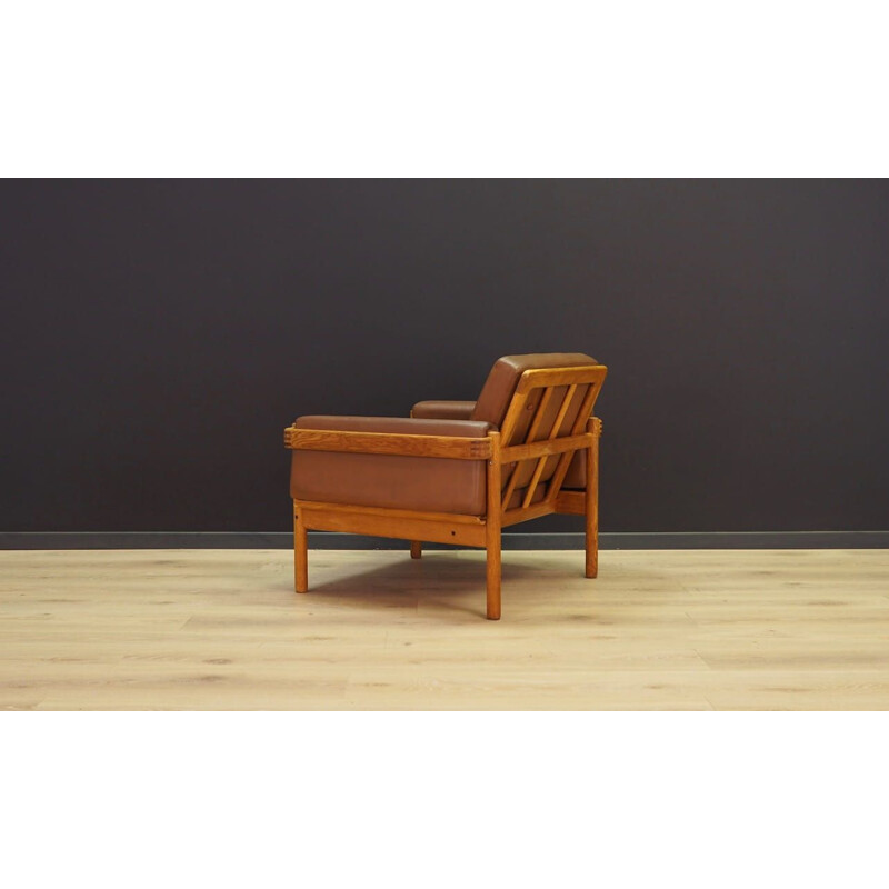 Vintage armchair in leather H W Klein for NA Jørgensens Møbelfabrik 1960-70s