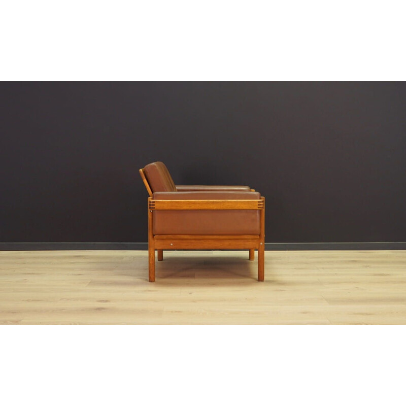 Vintage armchair in leather H W Klein for NA Jørgensens Møbelfabrik 1960-70s