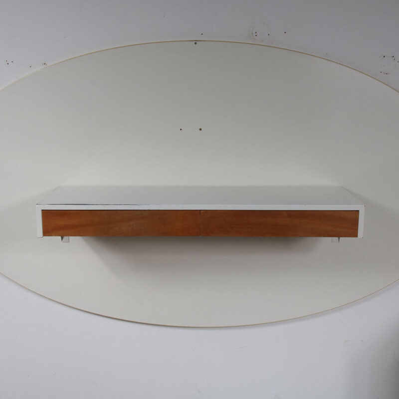 Vintage wall console in metal by Martin Visser for Spectrum, the Netherlands 1950s