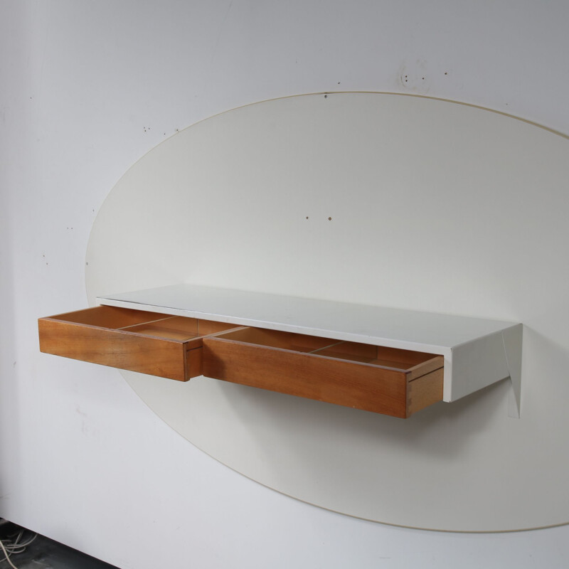 Vintage wall console in metal by Martin Visser for Spectrum, the Netherlands 1950s