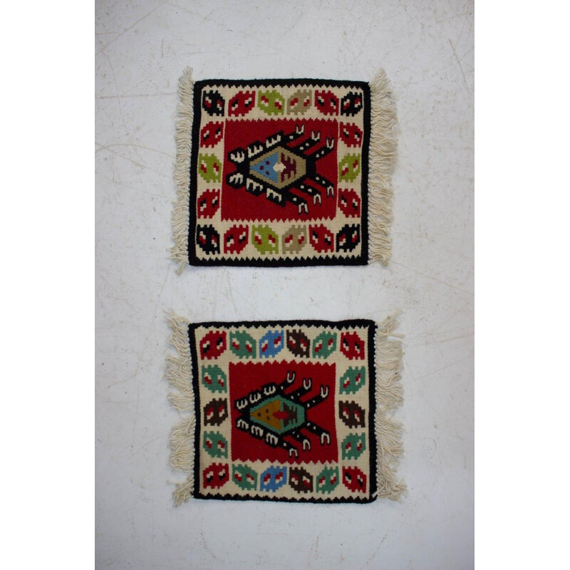 Vintage collection of 5 Wool Kilim Rugs 1960s