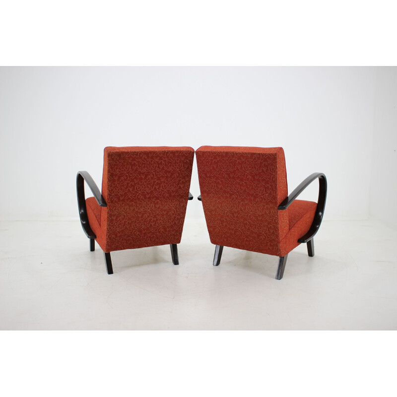Vintage set of 2 armchairs by Jindrich Halabala 1950s