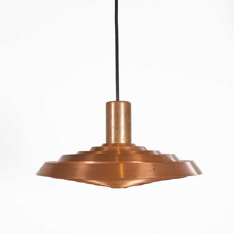 Vintage copper pendant light by Poul Henningsen for Louis Poulsen