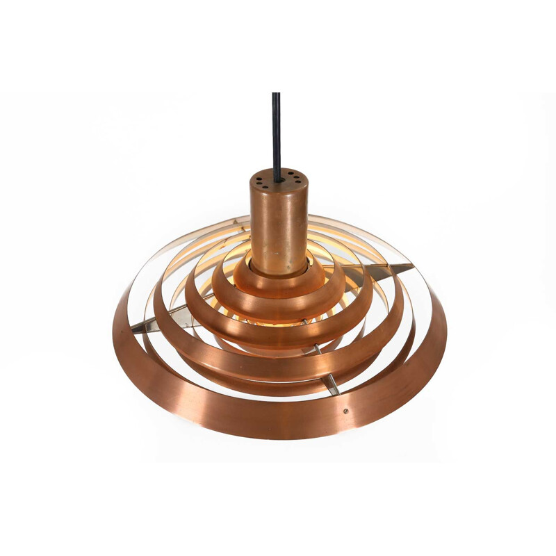 Vintage copper pendant light by Poul Henningsen for Louis Poulsen