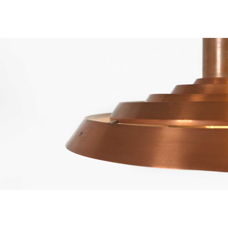 Vintage copper pendant light by Poul Henningsen for Louis Poulsen