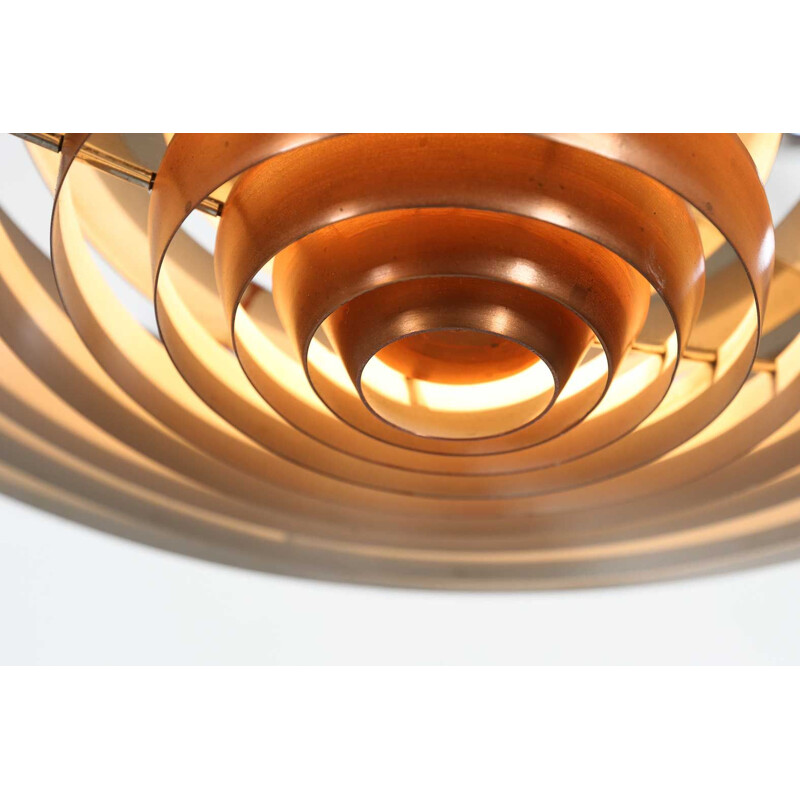 Vintage copper pendant light by Poul Henningsen for Louis Poulsen