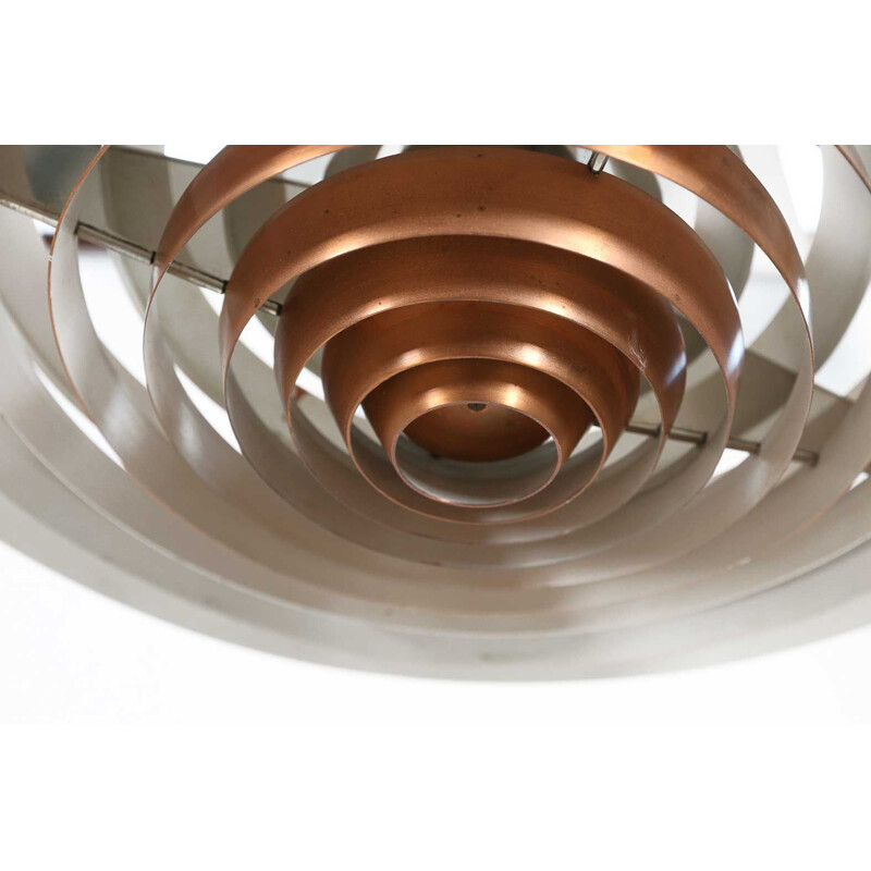 Vintage copper pendant light by Poul Henningsen for Louis Poulsen