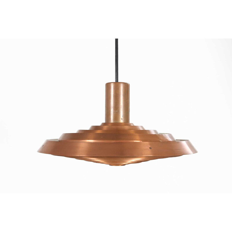 Vintage copper pendant light by Poul Henningsen for Louis Poulsen