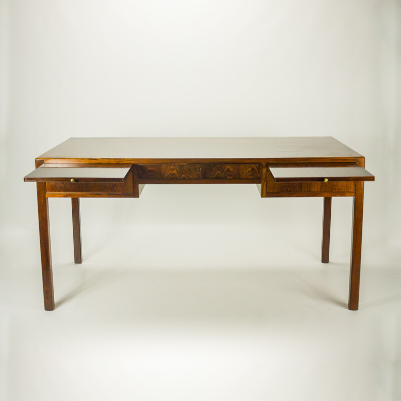 A.J. Iversen rosewood desk, Ole WANSCHER - 1950s
