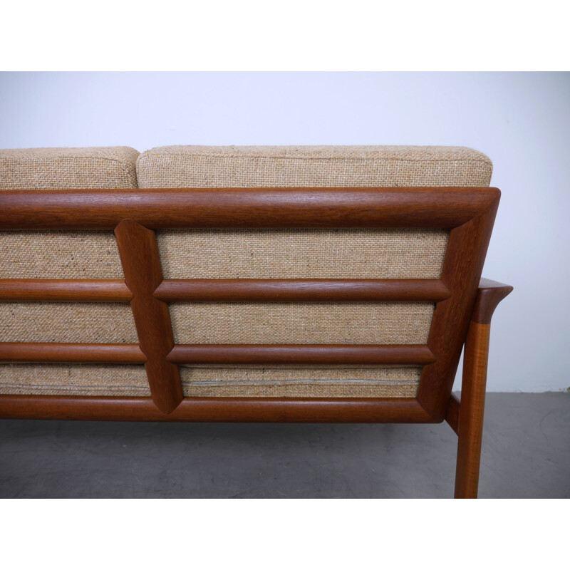 Vintage sofa in teak by Sven Ellekaer for Komfort, Denmark, 1970s
