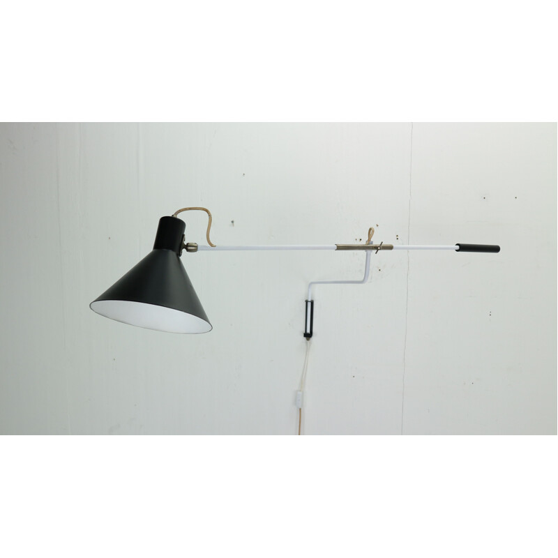 Vintage metal wall lamp for Anvia Almelo