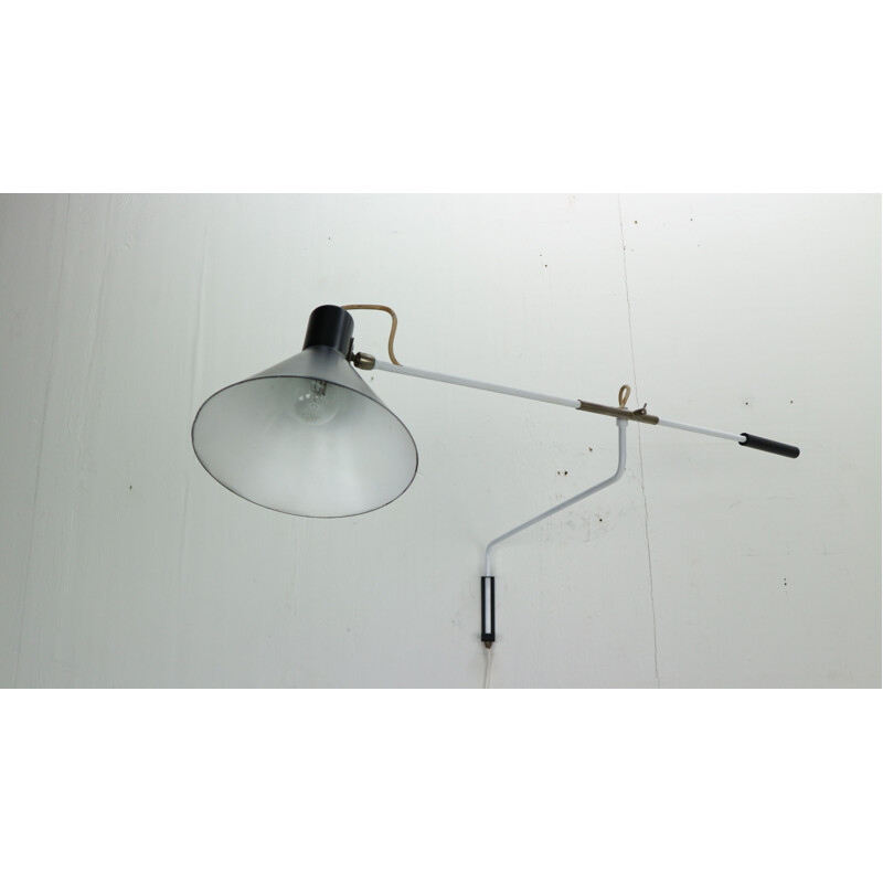 Vintage metal wall lamp for Anvia Almelo