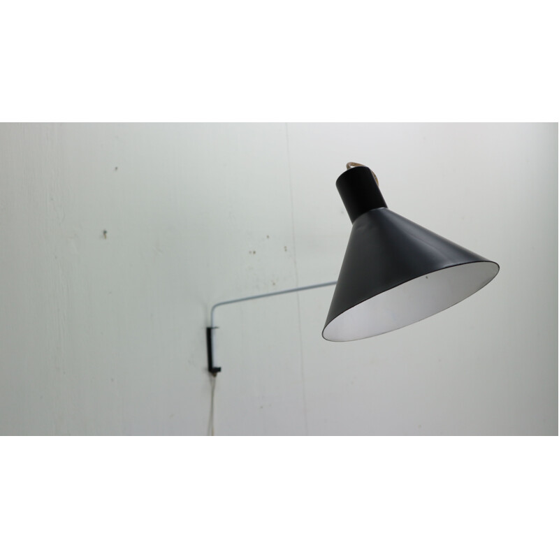 Vintage metal wall lamp for Anvia Almelo