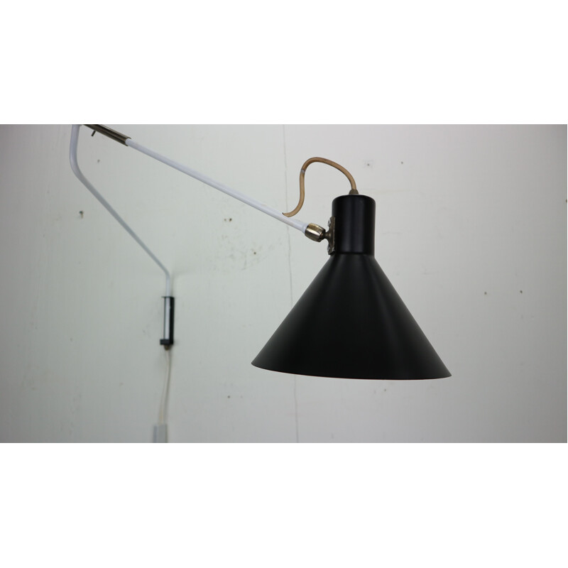 Vintage metal wall lamp for Anvia Almelo