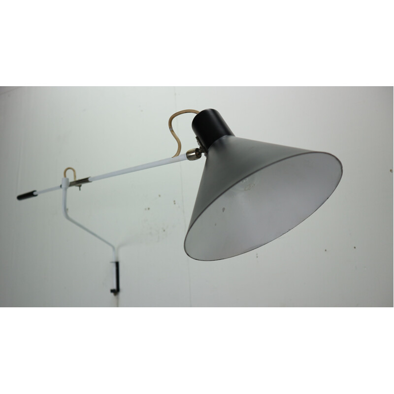 Vintage metal wall lamp for Anvia Almelo